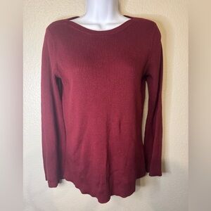 Old Navy Burgundy Ribbed Knit Sweater Small
